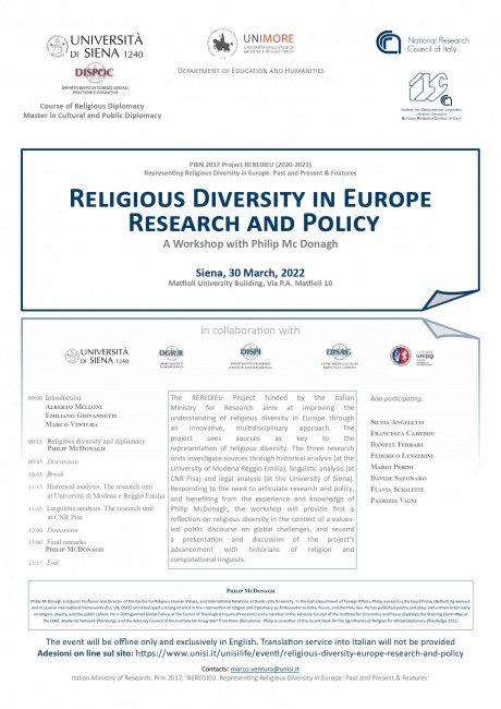 Religious diversity in Europe - Research and Policy Religious diversity in Europe - Research and Policy