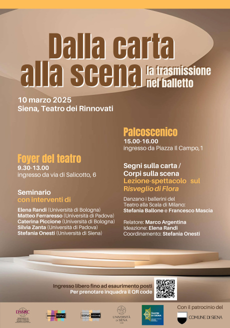 Giornata di studio "Dalla carta alla scena. La trasmissione nel balletto"