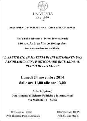 locandina incontro Andrea Marco Steingruber