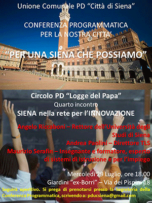 "Siena nella rete per l'innovazione"