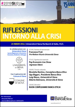 Locandina compleanno Banca Etica