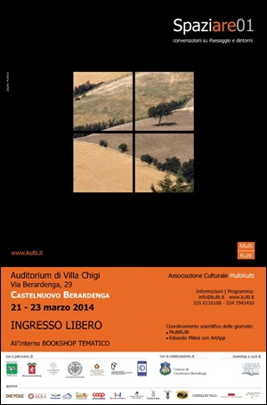 locandina convegno "Spaziare01. Conversazioni su Paesaggio e dintorni"