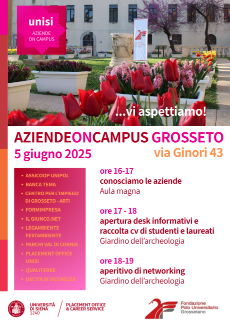 Aziende on Campus: a Grosseto incontro con enti e aziende del territorio