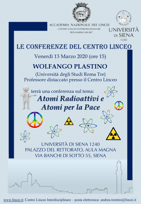 conferenza "Atomi radioattivi e atomi per la pace"