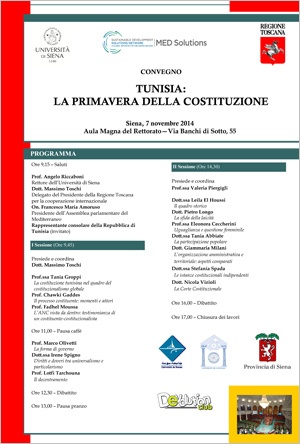 locandina "Tunisia: la primavera della Costituzione"