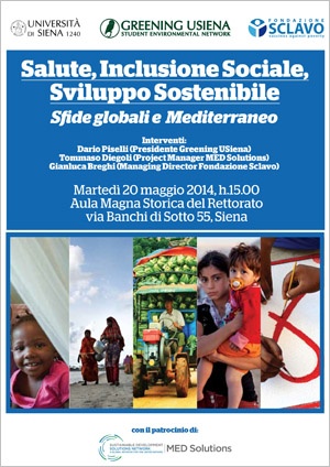 incontro "Salute, inclusione sociale, sviluppo sostenibile. Sfide globali e Mediterraneo"
