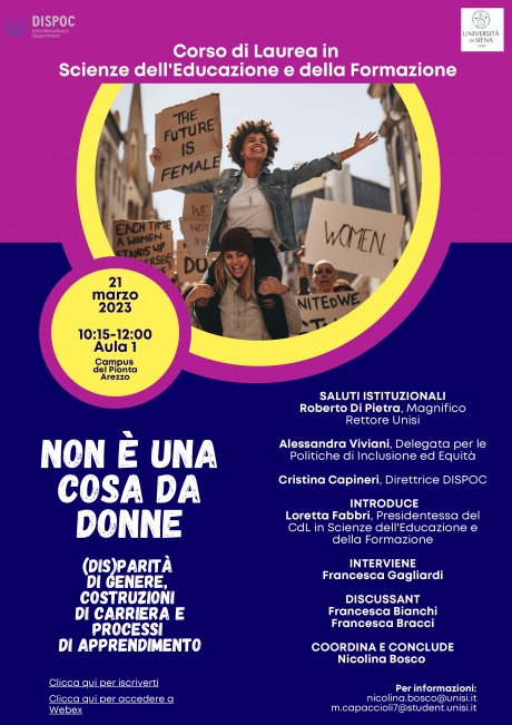 Arezzo: seminario “Non è una cosa da donne"