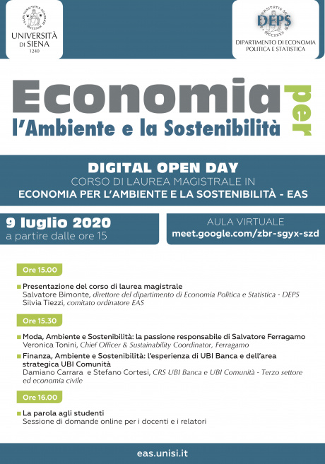 Digital Open Day - Economia per l'ambiente e la sostenibilità