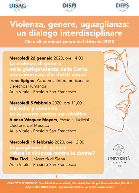 ciclo di seminari “Violenza, genere, uguaglianza: un dialogo interdisciplinare”