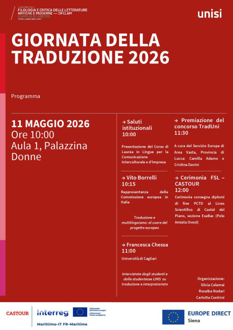 Ad Arezzo la “Giornata della Traduzione 2026”