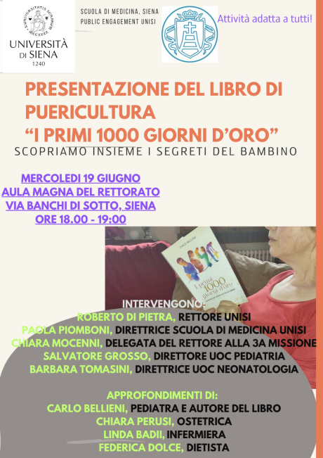 Presentazione del libro di puericultura "I primi 1000 giorni d'oro" Presentazione del libro di puericultura "I primi 1000 giorni d'oro"