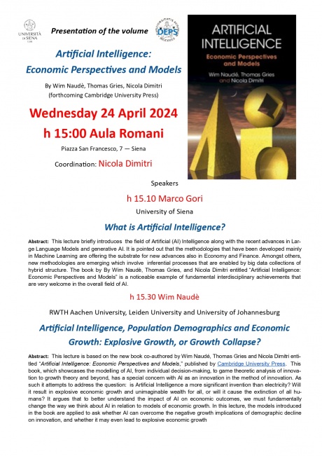 “Artificial Intelligence: Economic Perspectives and Models”