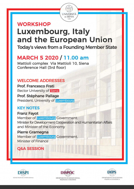 Workshop "Luxembourg, Italy and the European Union"