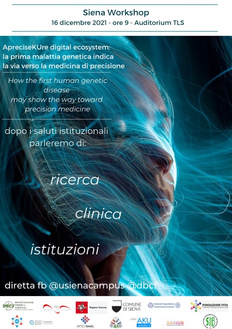 Workshop “ApreciseKUre digital ecosystem: la prima malattia genetica indica la via verso la medicina di precisione”