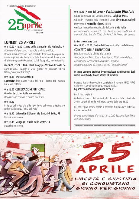 25 aprile 2022 - Celebrazioni per la Festa della Liberazione