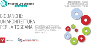 Locandina "Biobanche: un'architettura per la Toscana"