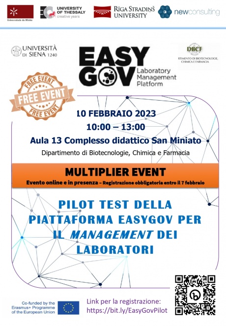 Piattaforma Easy Gov: Multiplier Event and Pilot Test – Laboratory Management Platform"