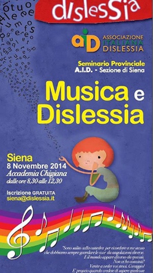 locandina Musica e Dislessia