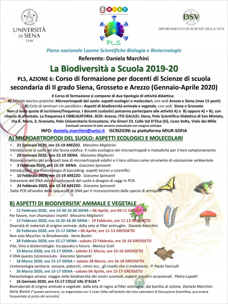 “La biodiversità a scuola” “La biodiversità a scuola”