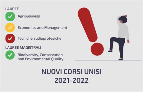 I nuovi corsi Unisi per l'anno accademico 2021-2022