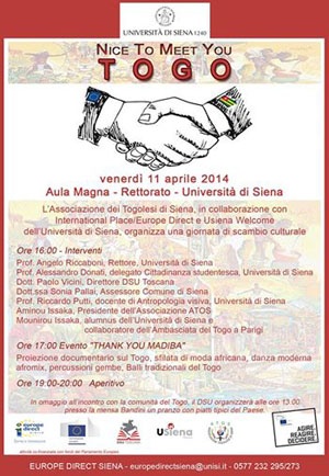 Locandina Togo, Nice to meet you Locandina Togo, Nice to meet you