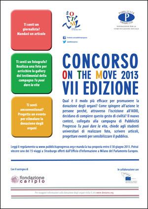 Locandina concorso On the Move 2013
