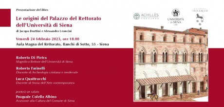 Presentazione del libro di Alessandro Leoncini “Le origini del palazzo del Rettorato dell'Università di Siena”