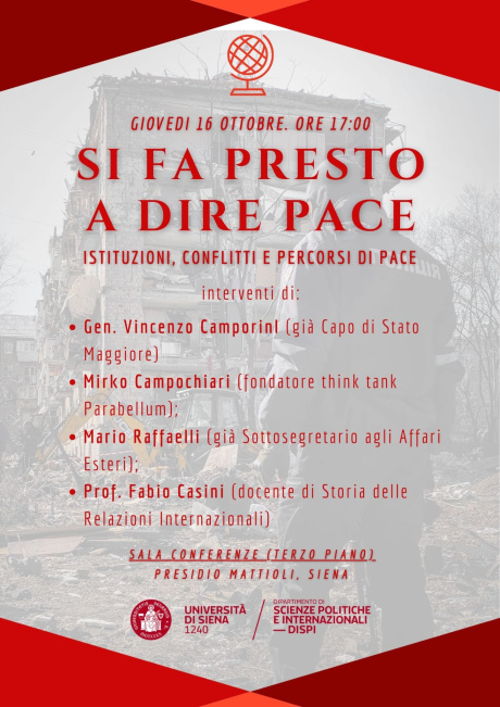Si fa presto a dire pace Si fa presto a dire pace