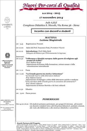 locandina Nuovi Percorsi di Qualità