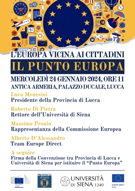 Lucca: “L'Europa sempre più vicina ai cittadini. Il Punto Europa”