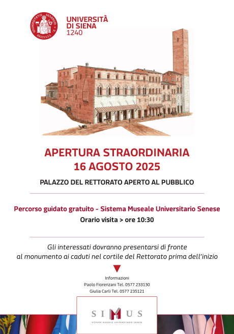 Visite guidate al palazzo del Rettorato. 16 agosto 2025, Palio di Siena