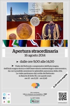 locandina apertura rettorato 16 agosto