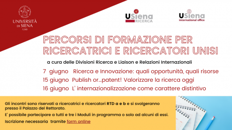 Percorsi di formazione per ricercatrici e ricercatori