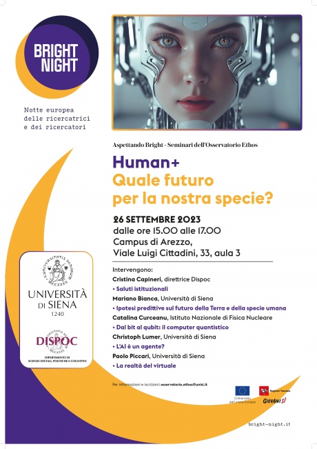 Arezzo: workshop "Human+. Quale futuro per la nostra specie?"
