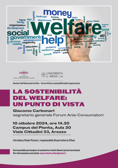 Arezzo: "La sostenibilità del welfare: un punto di vista"