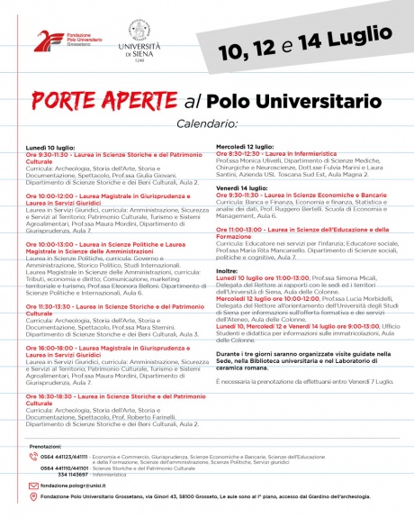 Grosseto: "Porte aperte al Polo Universitario"