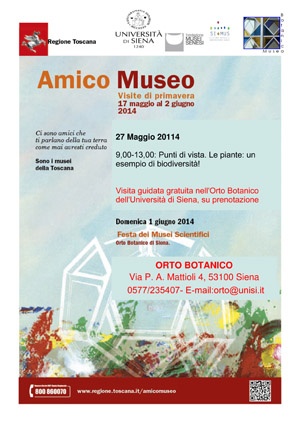 locandina Amico museo Orto botanico