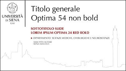 Format per slide in PowerPoint - Copertina "Skyline Siena"