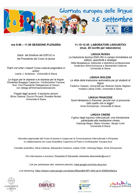 Giornata europea della lingue Giornata europea della lingue