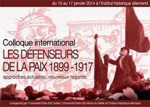Locandina convegno "Les défenseurs de la paix 1899-1917" 