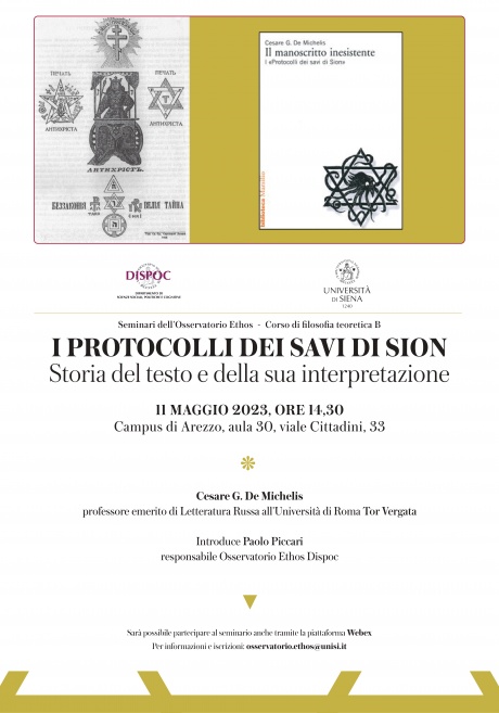  "I Protocolli dei Savi di Sion: storia del testo e della sua interpretazione" 