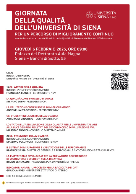  Giornata della Qualità dell'Università di Siena