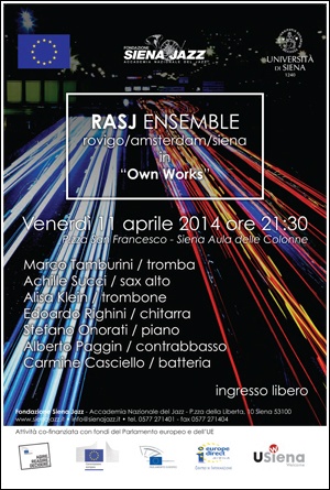 Locandina Rasj Ensemble in "Own Works" Locandina Rasj Ensemble in "Own Works"