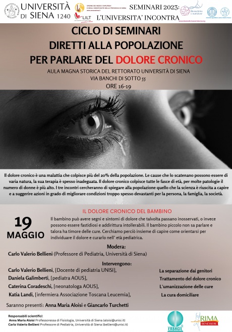 seminario "il dolore cronico del bambino"