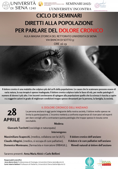 seminario "il dolore cronico dell'anziano" seminario "il dolore cronico dell'anziano"