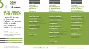 locandina convegno "Si fa presto a dire rifiuti"