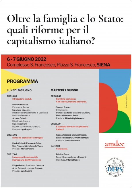 "Oltre la famiglia e lo stato: quali riforme per il capitalismo italiano?"