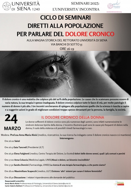 seminario "il dolore cronico della donna"