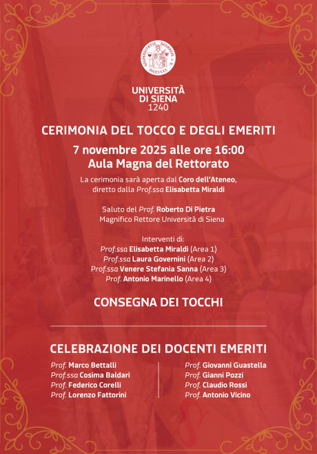 Cerimonia del tocco e degli emeriti