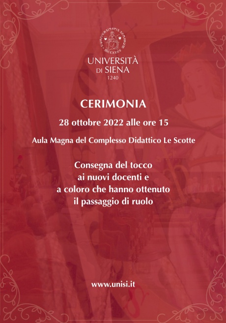 Consegna del tocco ai nuovi docenti e a coloro che hanno ottenuto il passaggio di ruolo